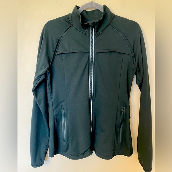 Fabletics Kimmy Performance Full Zip Lightweight Jacket Dark Green Size Large - Picture 2 of 6